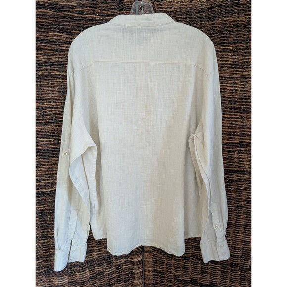 Coofandy Hemp Popover Henley Shirt Men's XXXL Gorpcore Minimalist Homesteader - Picture 2 of 6